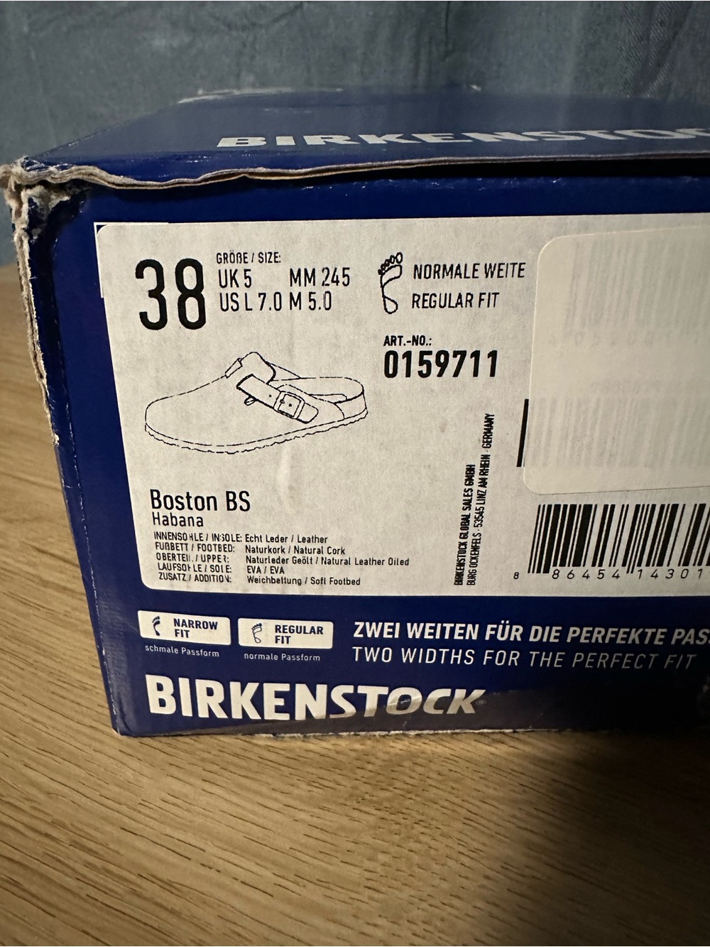 Birkenstock Boston Habana Oiled Leather Clogs EU 38 US 7 Regular Fit New Box - Picture 7 of 7
